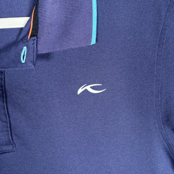 KJUS Navy Blue Stoke CL Polo Pique SS Shirt Men’s Size 52/L - Picture 2 of 6